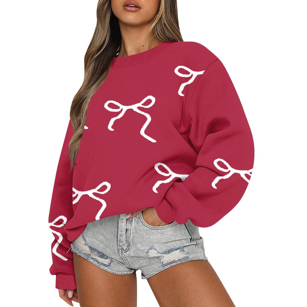 Women  Tops Women's Long Sleeve Sweatshirt Casual Crewneck Loose Fit Pollover Fleece Tops