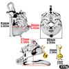 Metal Round Cap Chastity Lock Male Animal Cow SM Sex Toys Bondage Prevent Cheating Stainless Steel Restriction Chastity Cage