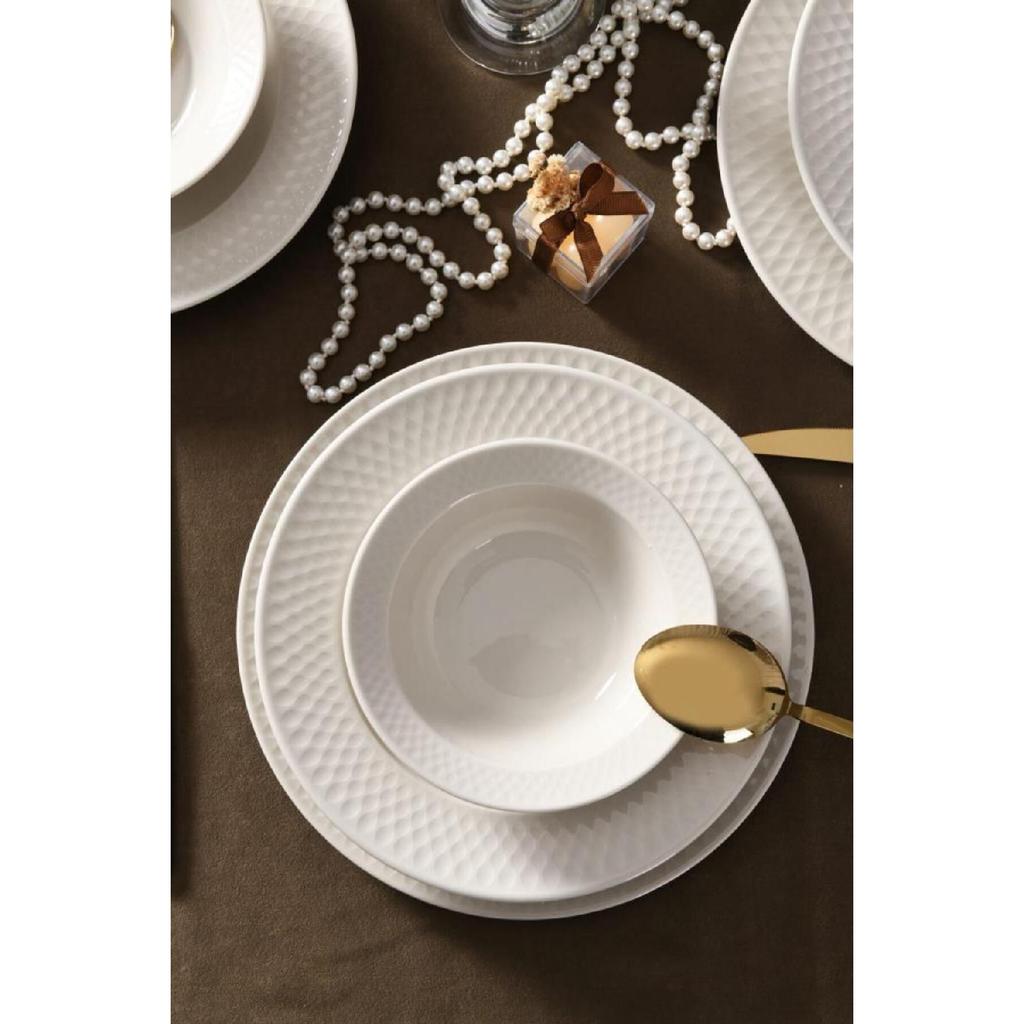 Столовый сервиз Verona на кости на 6 персон, 18 предметов - кремовый