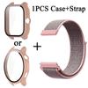 Чехол+ремешок для часов Huami Amazfit GTR 4 3 Pro 42 мм 47 мм GTR2 Stratos Pace нейлоновая петля сменный ремешок браслета Correa