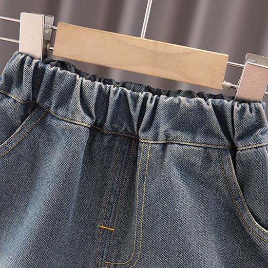 Костюм для мальчика 0-5 лет Детская клетчатая рубашка с длинными рукавами Куртка Круглый вырез Белый топ Повседневные джинсовые брюки Комплект из трех предметов