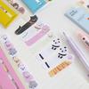 1PCS Cute Stationery Sitting In A Row of Animal Bookmark Sticky Note Message Note N Times Sticky Note Self-adhesive Scrapbook Paper