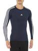 Adidas Techfit с длинным рукавом JTE76 Цвет Legend Ink Размер XL Мужская футболка с 3 полосками, (IW0657),