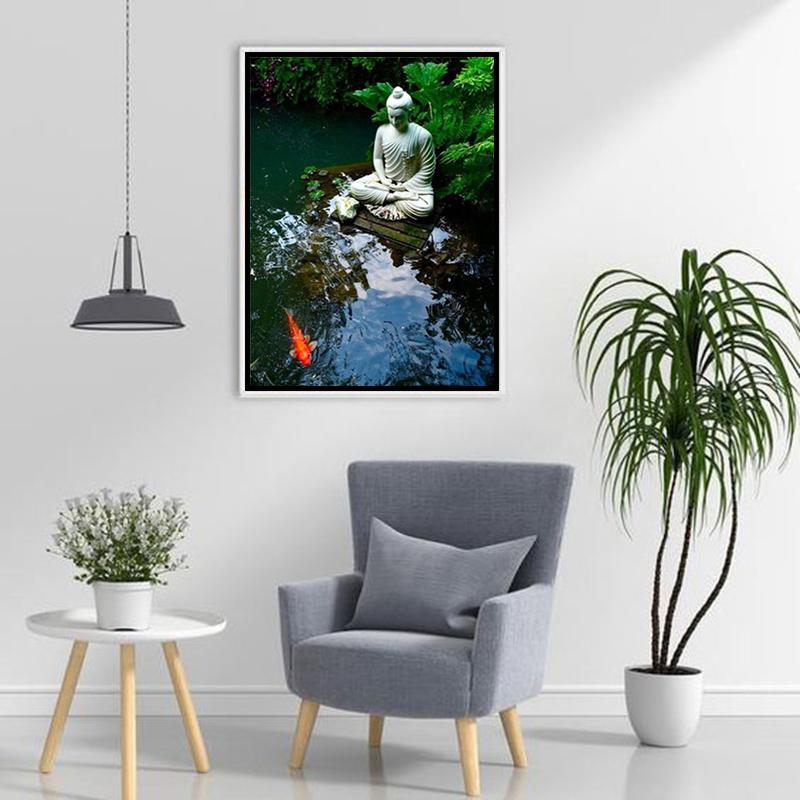 5D Diamond Painting Religion Full Round Buddha Statue Diamond Embroidery Cross Stitch Picture Of Rhinestone Home Decor