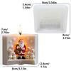 Santa Claus Hold Gift Scented Candle Silicone Mold Smile Santa Claus Holding Gift Box Scented Resin Plaster Molds Christmas Gift