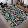 Vintage Art Bookshelf Printed Carpet Bohemian Style Farmhouse Decorative Floor Mat High End Living Room Kitchen Office Rug