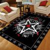 Halloween Skull and Moth Carpet Dark Aesthetic Floor Mat for Gothic Bedroom Altar Witchy Home Decor Bedside Rugs