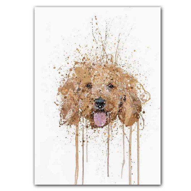 Новый скандинавский абстрактный постер с изображением животных, настенная живопись, абстрактные всплески чернил, художественная картина на холсте, гостиная, коридор, украшение для дома, фреска без рамки