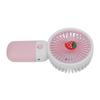 Handheld Fan Cartoon Strawberry Look USB Charging Portable Rechargeable Fan Portable with Lanyard Fo