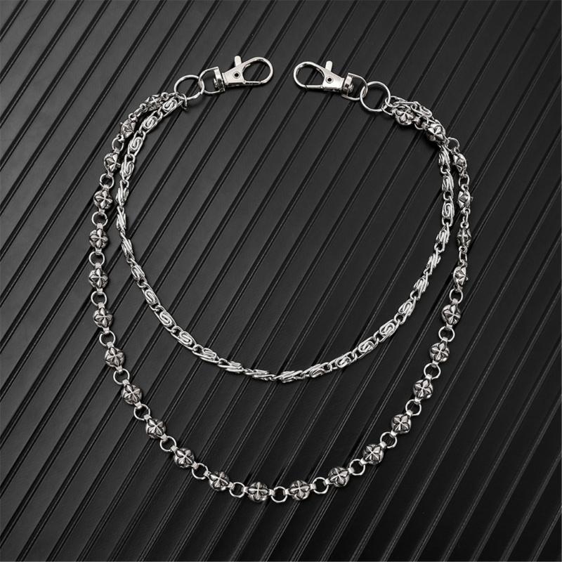 Дерзкий панк стритвир хип-хоп джинсовая цепочка унисекс двухслойный поясной аксессуар ручной работы боди-украшение для женщин мужчин