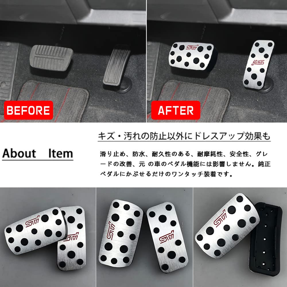 BOYOUS [Latest Model] For Subaru Automatic, Aluminum Pedal, No Tools Required, Special Designed For