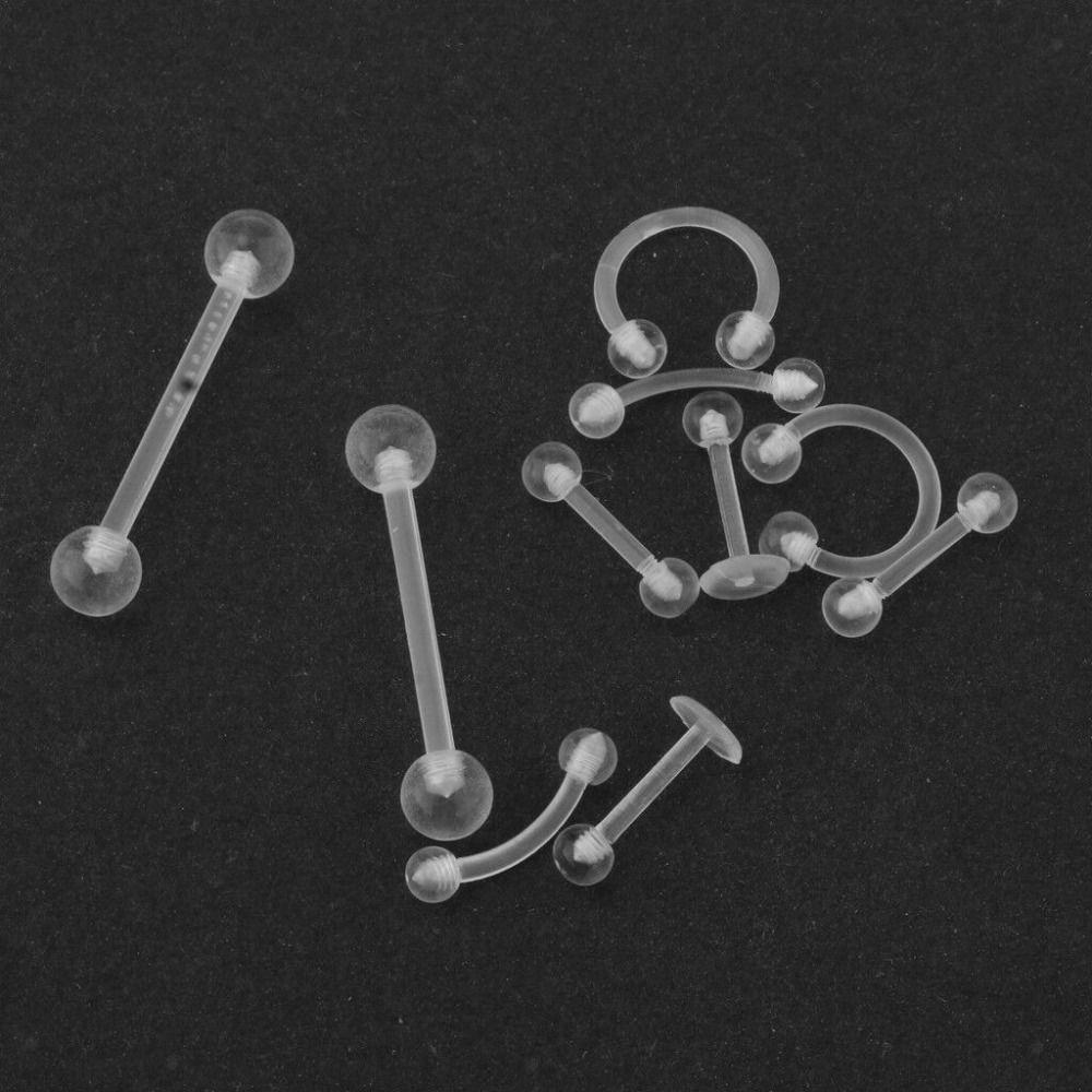 Transparent Piercing Retainer Hypoallergenic Nose Ring Body Jewelry Lip Ring Lip Ear Nose Tongue