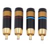 Preffair 4 шт. RCA штекер типа «тюльпан» позолоченная латунь износостойкий RCA штекер с корпусом из углеродного волокна R1759