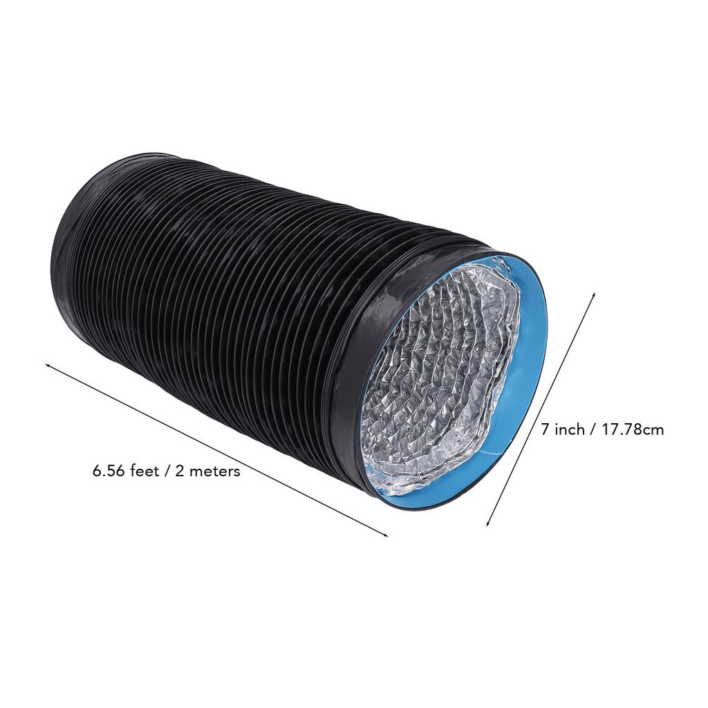 Dryer Vent Exhaust Hose 7in Flexible Leakage Proof Dryer Vent Hose Easy To Install Noise Reduction for Drying Rooms Grow Tents