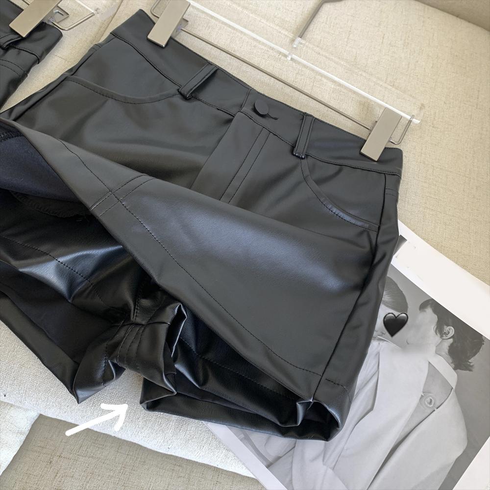 Сексуальные шорты из искусственной кожи, юбка, женские черные мини-юбки трапециевидной формы с высокой талией, уличная одежда Y2K, женские шорты для горячих девушек