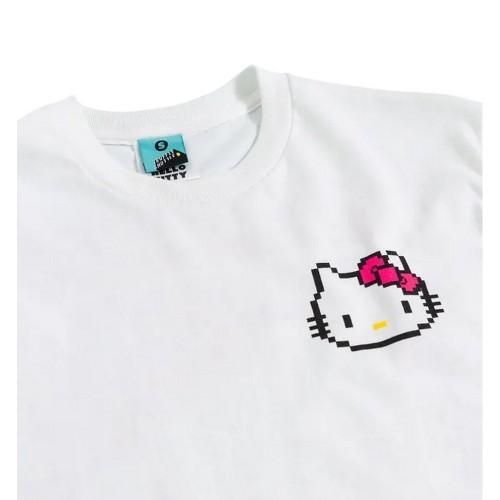Sanrio Unisex Adult Hello Kitty Pixel Windows Heavyweight T-Shirt