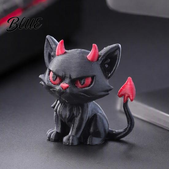 Художественные Черные Кошки Коллекционные 3D Печатное Злое Украшение для Приборной Панели Автомобиля Креативные Дьявольские Ручной Работы Статуэтки Фигурка Готическая Настольное Украшение