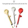Comfortable Grip Outdoor BBQ Clamps Food Grade Kitchen Cooking Clip Silicone Food Tongs  Barbecue