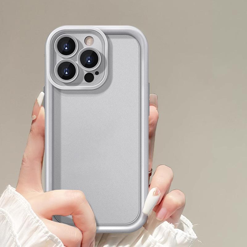 Подходит для чехла на мобильный телефон Apple 16pro 13 новый 15pro силиконовый 14 улучшенный противоударный полностью закрывающий новый розовый однотонный чехол