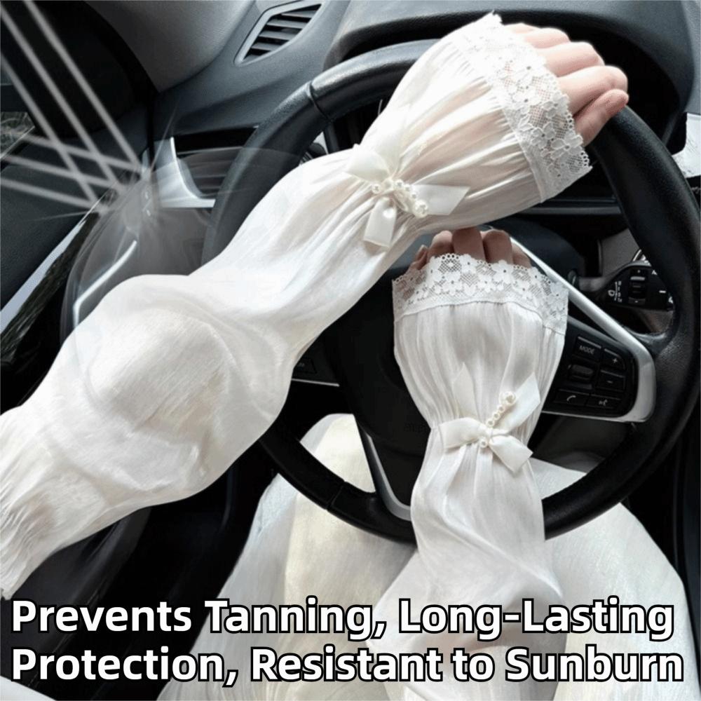 Breathable Sun Protection Sleeves Long Sleeves Arm Sun Sleeves Cooling Lace Arm Cover Cycling
