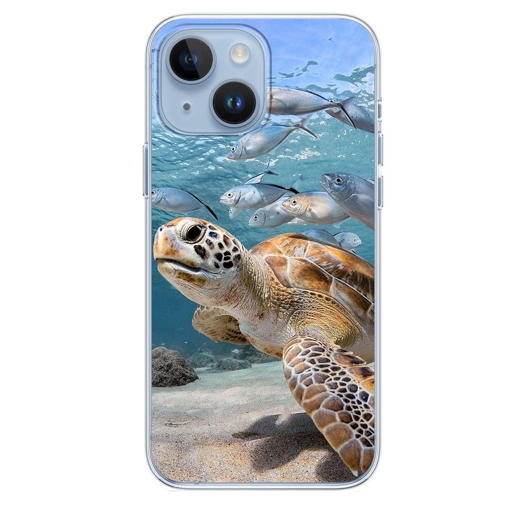 Applicable iPhone16 Sea Turtle Animal Phone Case Sea World Sea Turtle Phone Case