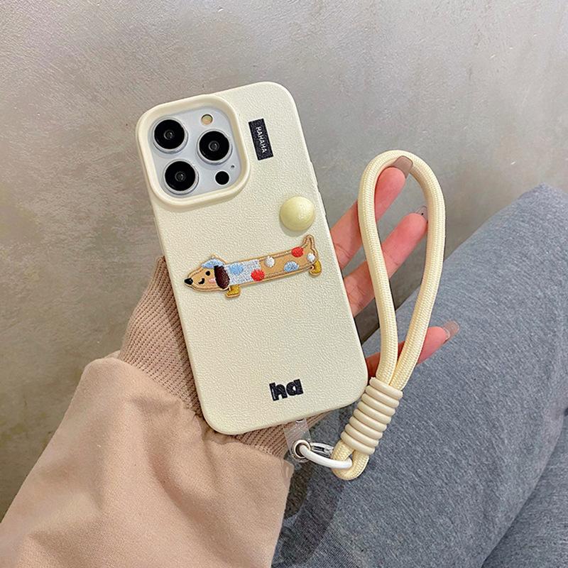 Чехол для мобильного телефона Apple 16promax с рисунком личи, подходящий для iPhone15pro со шнурком 14/13mini