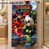 Beach TowelMiraculous Ladybug Custom Name Text Personalized Soft Towel for Beach Pool Indoor Home Decor Gift