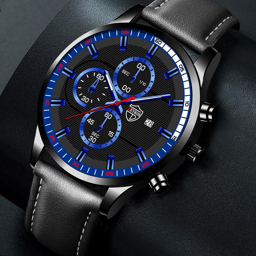 Fashion Calendar Watch Men's Watch Quartz Watch Men's Leather Watch Casual Watch Sports Watch Student Watch Men's