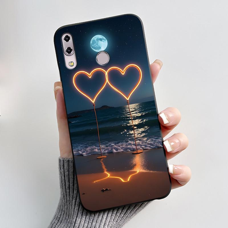 For ASUS Zenfone 5 ZE620KL ZF620KL X00QD 5z ZS620KL Z01RD Case Luxury Cute Love Rabbit Funny Black Soft TPU Silicone Back Cover