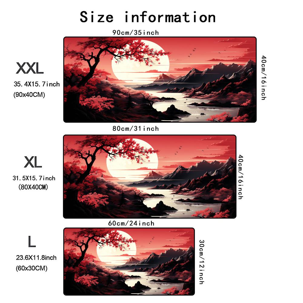 Night Moonlight Mouse Pad Sakura Large Laptop Non-Slip Esports Office Desk Mat Game Player Mousepad Mini PC Desktop Accessories