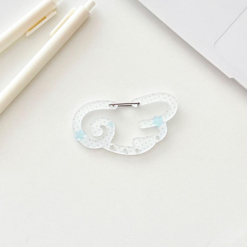 Карабин в форме крыльев в горошек, альпинистская пряжка, акриловая пряжка конфетного цвета, брелок для ключей, многоцелевое кольцо-крючок для рюкзака