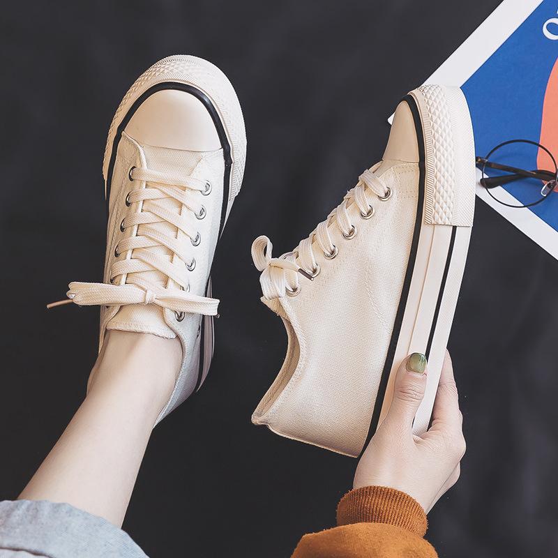 Весна и лето Платформа Стелька, увеличивающая рост Парусиновые Туфли Туфли на платформе Студенческая повседневная обувь Туфли-лодочки Туфли на плоской подошве
