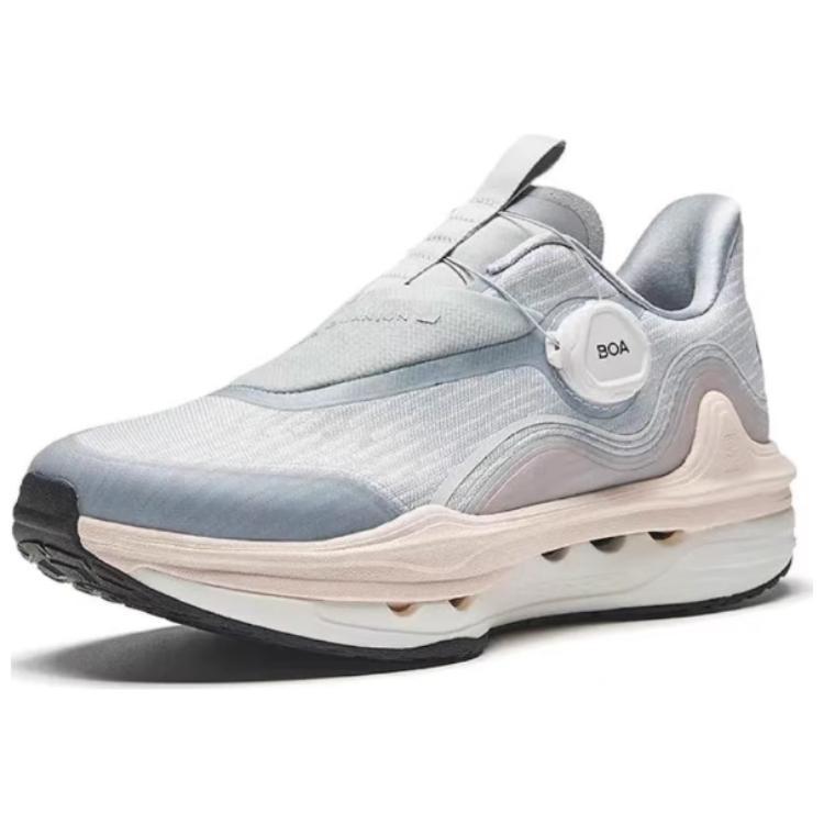 Anta Slip Resistant Abrasion Resistant Slip Resistant Abrasion Resistant Low top Running Shoes Women's Pink White Gray 122435508A-3