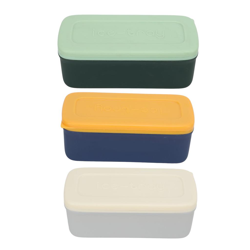 Ice Cube Tray Office Home Soft Reusable Silicone Ice Cube Mold Large Capacity Ice Maker With Lid Ice