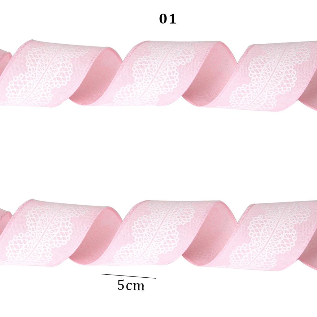 2M подарочная упаковочная ткань лента с завитками принт лося проволочный край рождественская елка бант классический