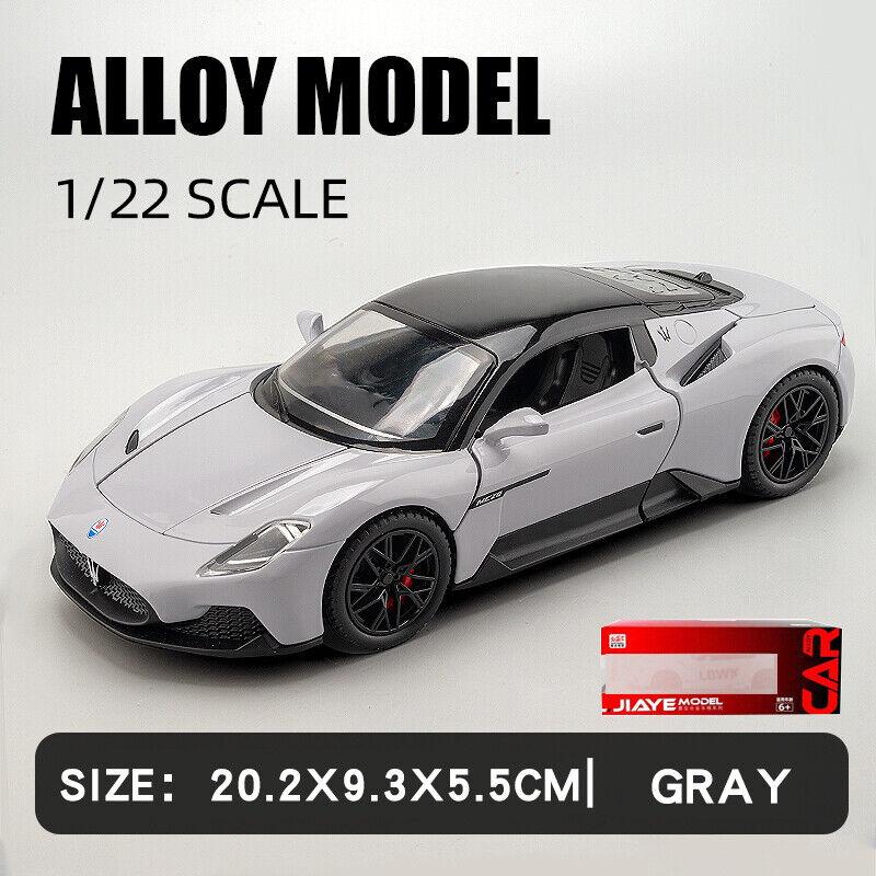 Масштаб 1/22 Maserati MC20, модель спортивного автомобиля со звуком и светом, откидная модель из сплава, литая под давлением модель автомобиля для детей, игрушка в подарок