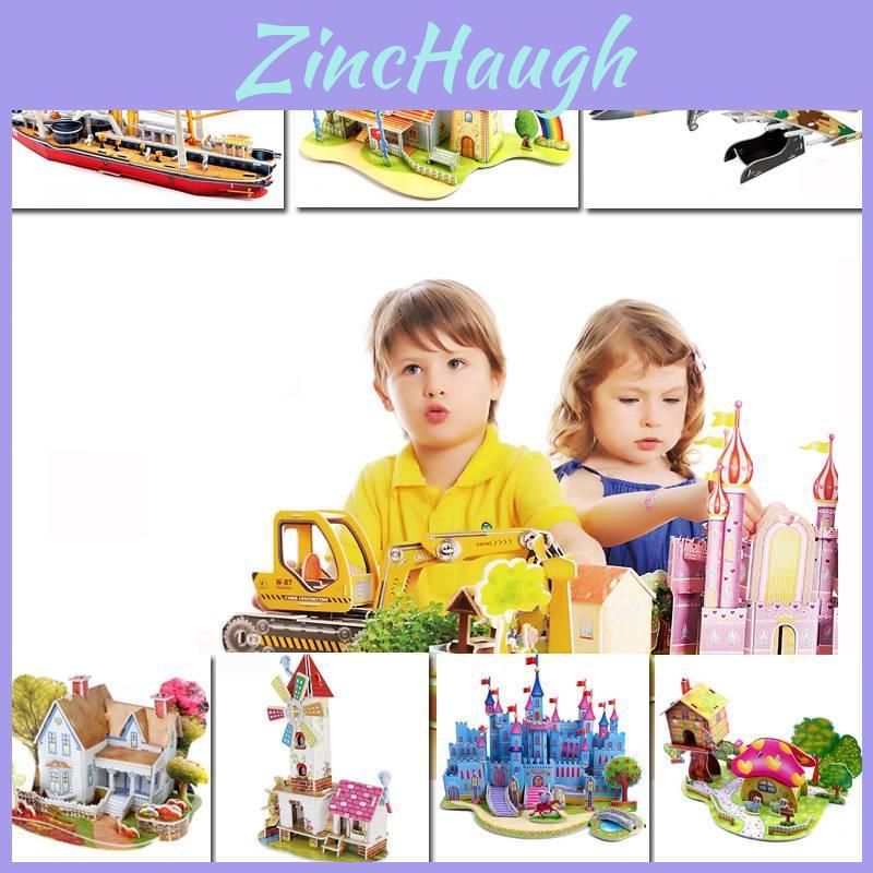 Kids 3d Puzzle Paper Diy Creative Building Toy Intelligent Learning Game