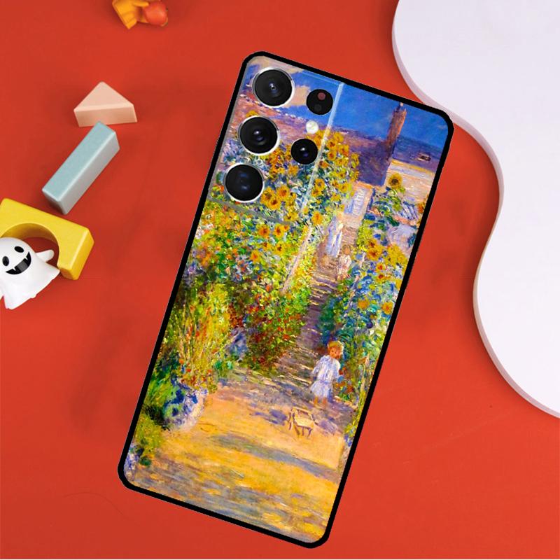Чехол для телефона Claude Monet Garden Lotus Bridge для Samsung Galaxy S25 Ultra S24 Ultra S9 S10 S20 S21 S22 S23 Plus S24 FE