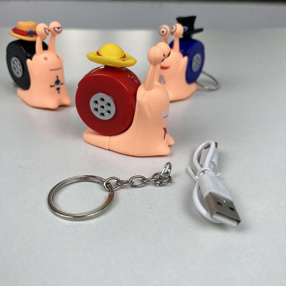 Cartoon Luffy Sabo Ace Snail Shaped Phone Can Sound Recording Toys for Children Gifts