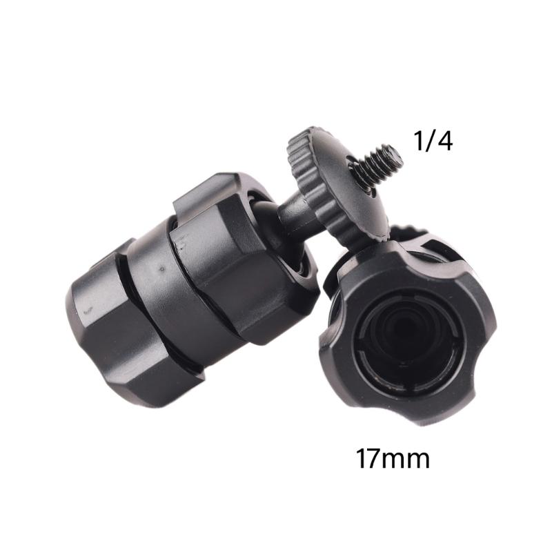 17mm Ball Socket To 1/4-20 Male Thread Adapter For Camera Mounts Phone Holders With 360 Degree Rotating Plastic Connector