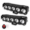 5 Lens Dual Color Motorcycle Spotlights Led Headlights LED Driving Fog Running Lights 12V Spot Light For Truck Car SUV ATV 4X4