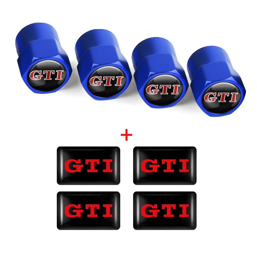 Car Interior Epoxy Logo Sticker Metal Wheel Tire Valve Cover For Volkswagen GTI Golf R Passat CC Lavida Sagitar Scirocco Tiguan