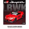 Модель гоночного автомобиля Toyota Supra из сплава в масштабе 1/22, литая под давлением, со звуком и светом, выставочные украшения для автосалона, коллекционные украшения, подарочная коробка