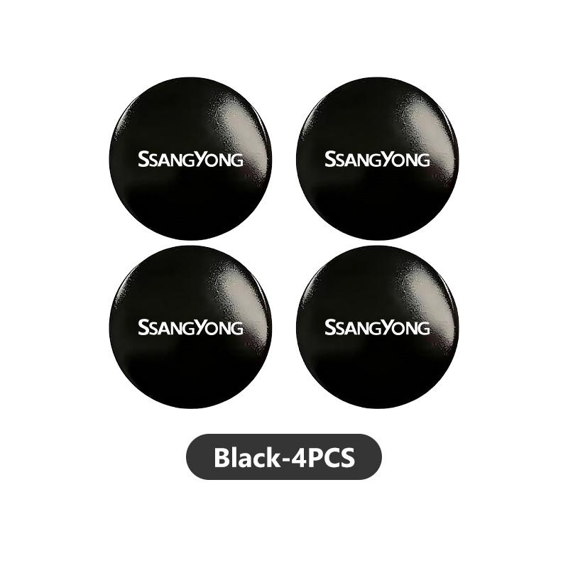4pcs Car Emblem Wheel Center Hub Caps Badge Wheel Decal Sticker For SsangYong Actyon Tivoli Rodius M200 Chairman Sport Korando gks1