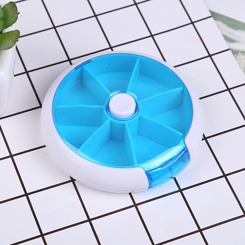 Weekly Rotating Pillbox Travel Pill Case Pill Organizer Medicine Box Drugs Pill Container