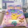 Starter Pokemon Art Bedding Set, 1 Duvet Cover & 2 Pillowcases, Suitable for Home Decor, Ideal Gift for Fans