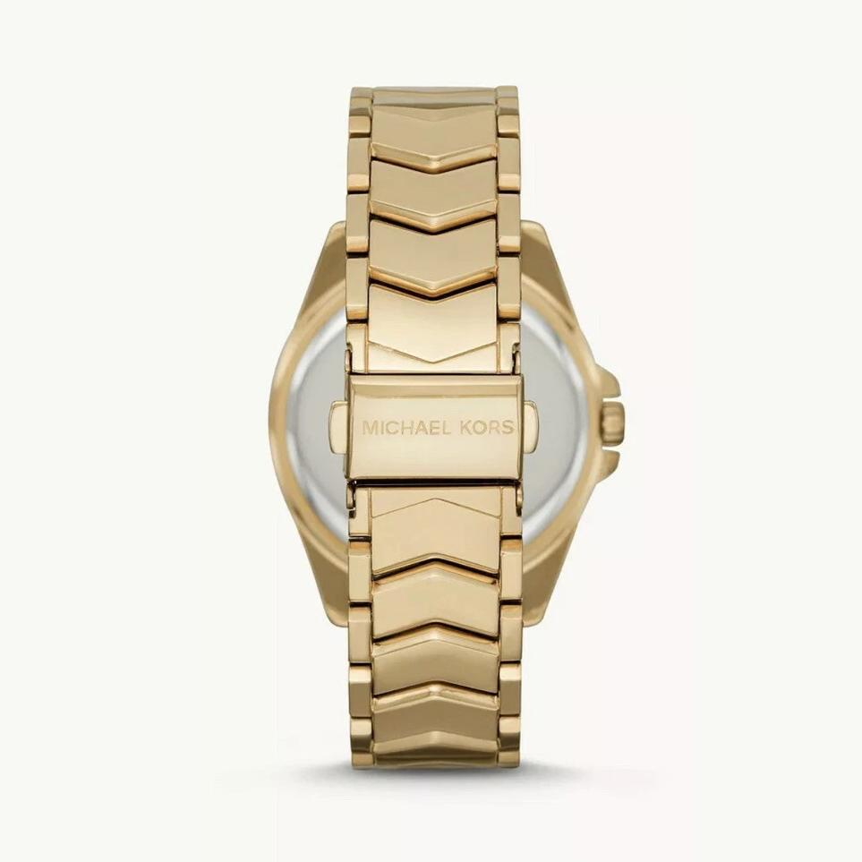 Michael Kors Женские часы Whitney с тремя стрелками, белым циферблатом и золотисто-стальным ремешком - MK6693