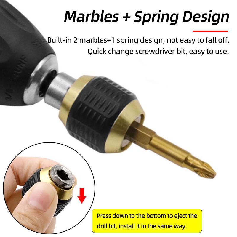 50/60/150mm Screwdriver Bit Holder Drill Extension Rod Hex Shank Self-locking Quick Release Adapter Impact Driver Power Tools