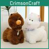 And White Cute Brown Alpaca Plush Toys With Scarves For Companionship Children