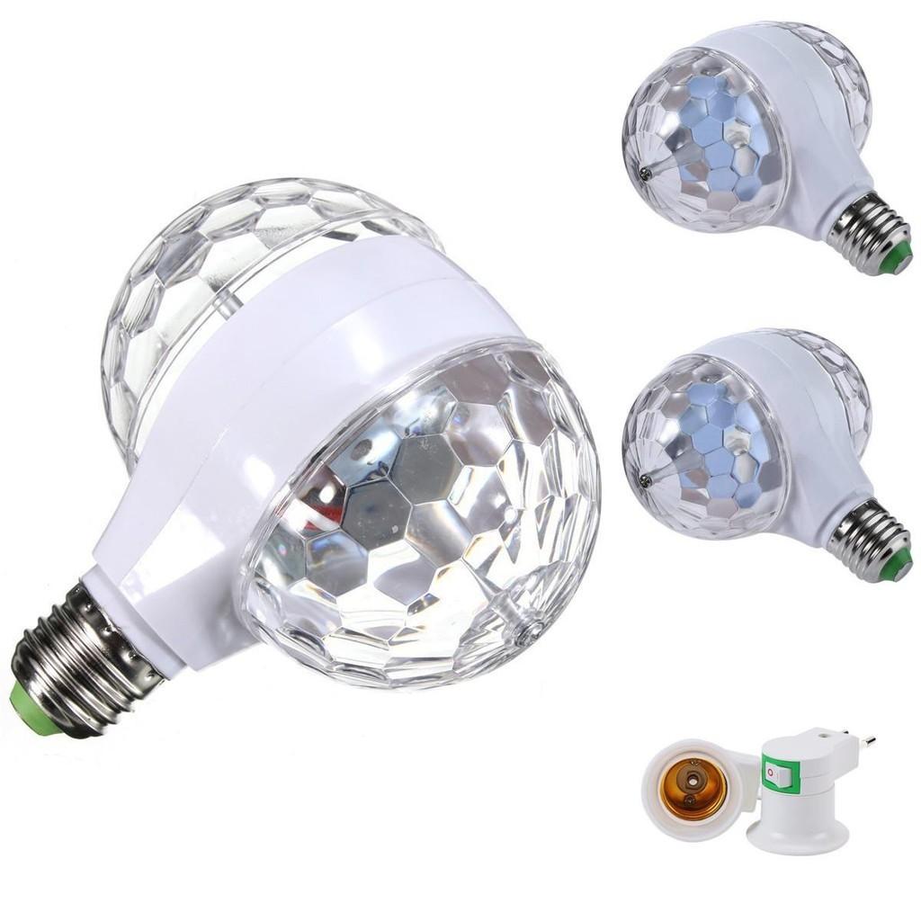 Luminous E27 6w Double-headed Led Ball Stage Rgb Light Bulb Excellent For Events